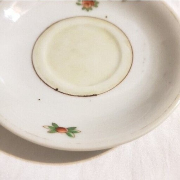 Occupied Japan Floral Porcelain Tea Saucer 4.5" Replacement R Teabag Holder. - Picture 3 of 5